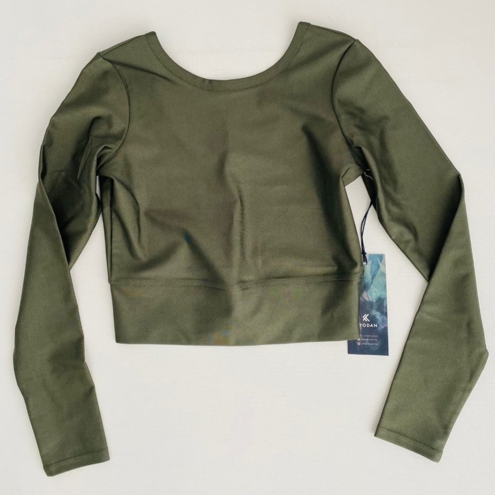 Kyodan Crop Long Sleeve Top Army Green